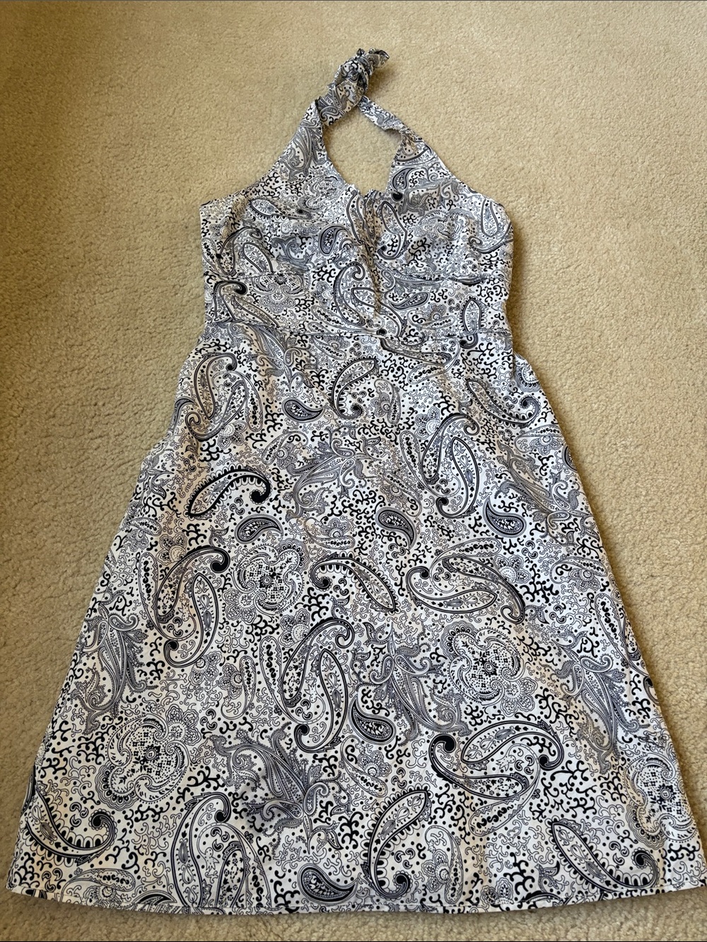 Ann Taylor Halter Neck Paisley Print Dress Sz. 8p